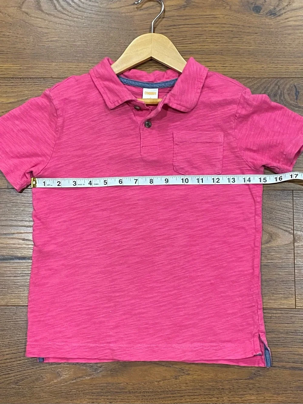 Gymboree Boys Bright Pink Short Sleeve Slub Polo Top Size 7